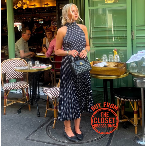 ZARA BLOGGER FAVE!!! Belted Pleated Halter Midi Dress NWT 💙 - Picture 12 of 16